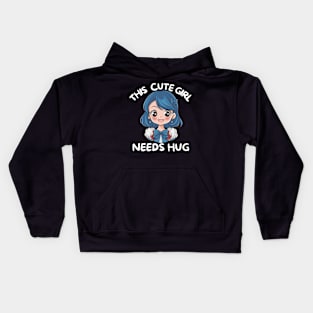 Girl Needs Hug Kids Hoodie